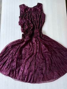 Elegant Ruched Purple Dress
