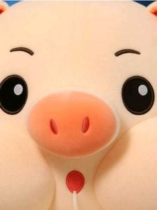 Adorable Piggy Plush Toy with Bottle.y