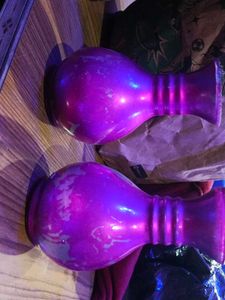 Decorative Purple  Glass Vases (Set of 2)