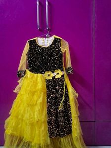 Sparkly Black and Yellow Gown