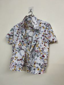 Floral Print Short Sleeve Shirt