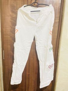 White Cargo Jeans