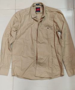 Men's Beige Long Sleeve Shirt