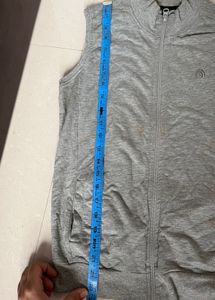 Grey Zip-Up Vest