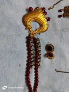 Maroon Saree with Sleevless Blouse