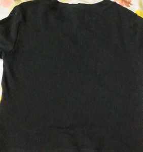 H&amp;M Divided Black Ribbed Top