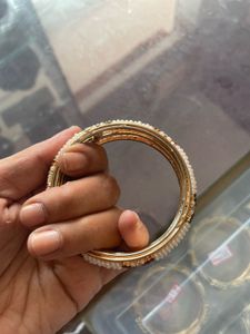 Elegant Pearl &amp; Stone Bangles