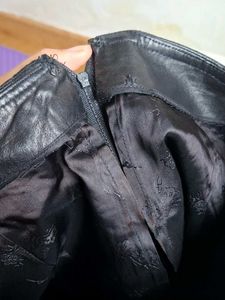 Black Faux Leather Mini Skirt