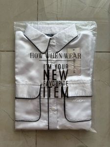 How When Wear Satin shirt, new with tag