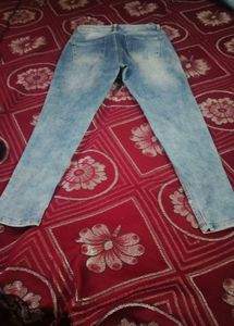 Embellished Light Wash Skinny Jeans