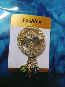 Sparkling Brooch with Tassel Detail