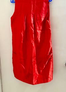 Vibrant orange V-Neck dress