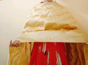 Elegant Yellow Brocade Dupatta