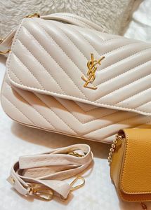 Chic White Quilted Handbag