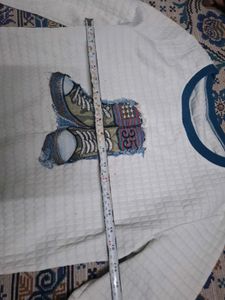 Quilted Sweater with Shoe Applique