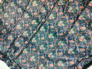 Navy Blue Color Floral Print Half Jacket For Women