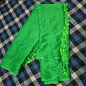 Chiffon Duppata with lace detailing