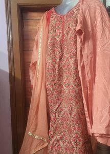 ** Full Kashmiri Work  Kurta Set With Dupatta **