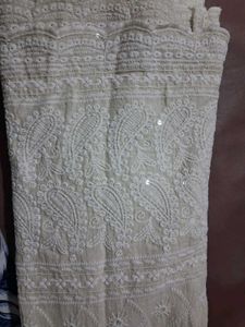 Embroidered Chikankari Dress Material XXL