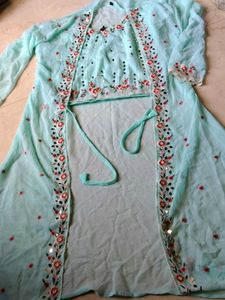 🌸 Beautiful Mint Green Ghagra Choli Set 🌸