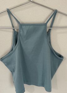 Blue Crop Tank Top