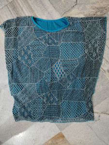 Boho Crochet Lace Overlay Top