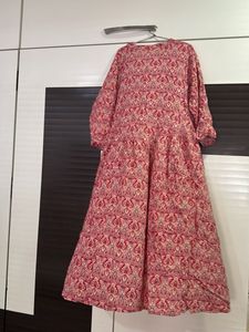 Patterned uneven Anarkali kurti