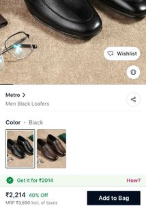 Black pure Leather Loafers