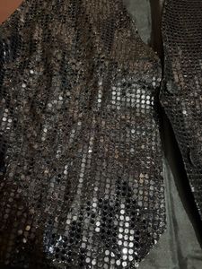 Sparkly Black Vest