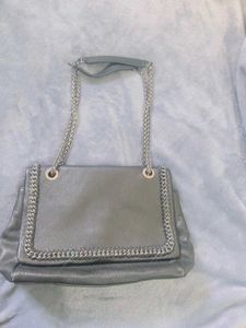 Chic Black Chain Detail Bag