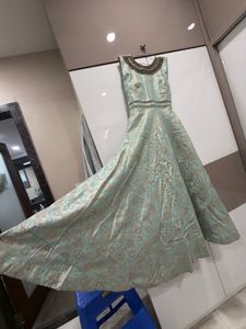 Stunning Mint Green Brocade Gown