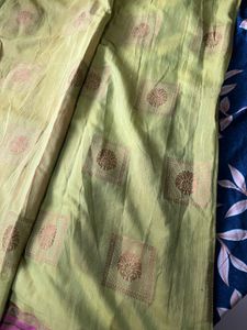 Elegant Yellow Saree with Blouse