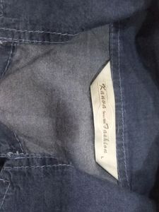 Denim Shirt Style Crop Top