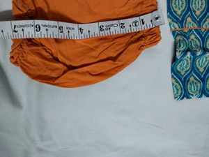 (3-12 month )kids Orange &amp; Teal Ethnic  Set