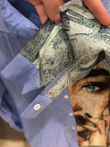 Unique Graphic Print Button-Down Shirt