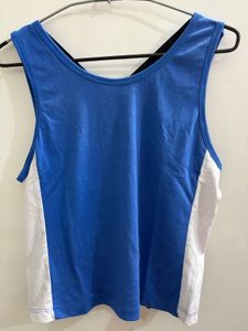 HRX Blue & White Tank Top