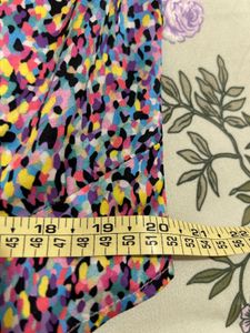 Colorful Abstract Print Sleeveless Top
