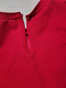 Red Puff Sleeve Top