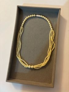 Elegant Multi-Strand Faux Pearl Necklace