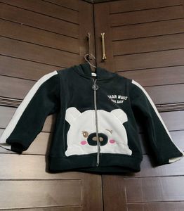 Nins Moda Adorable Bear Hugs Zip-Up Hoodie