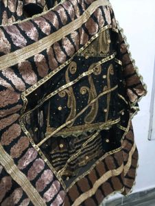 Designer Black &amp; Gold Lehenga Choli Set