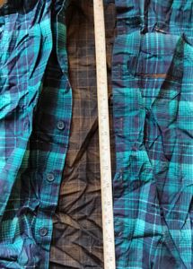 Men's Blue Plaid Button-Up Shirt