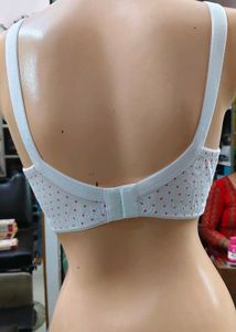 White Polka Dot Bra