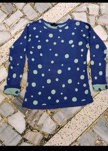 Blue Polka Dot Sweater