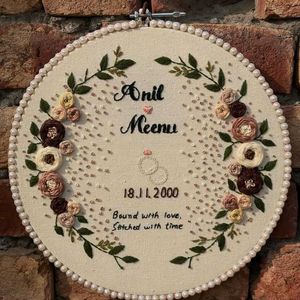 Personalized Wedding Hoop Art