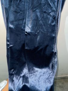 Elegant Blue Velvet Mini Dress