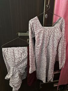 Floral Print Kurta Set with Dupatta