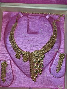 Elegant Gold Necklace &amp; Earring Set