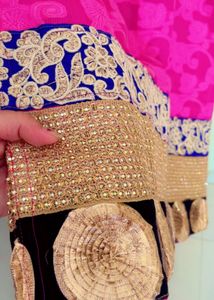 Vibrant Pink &amp; Blue Kurta Set