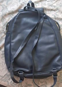 🎒 Chic Blue rFaux Leather Backpack